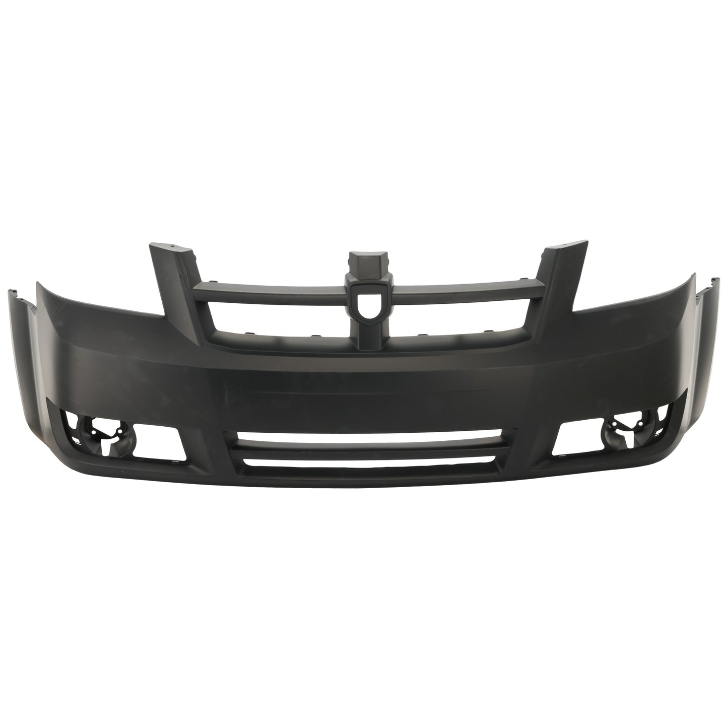 Front Primed Bumper Cover, With Headlight Washer Holes, Without Parking Aid Sensor Holes, Without Fog Light Cover, With Emblem Holes
