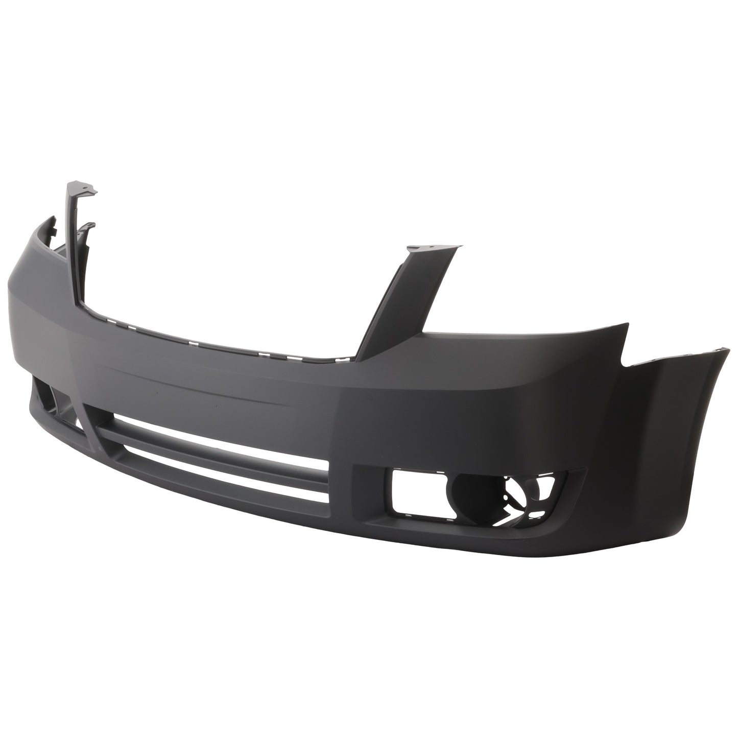 Front Primed Bumper Cover, With Headlight Washer Holes, With Fog Light Holes, Without Parking Aid Sensor Holes