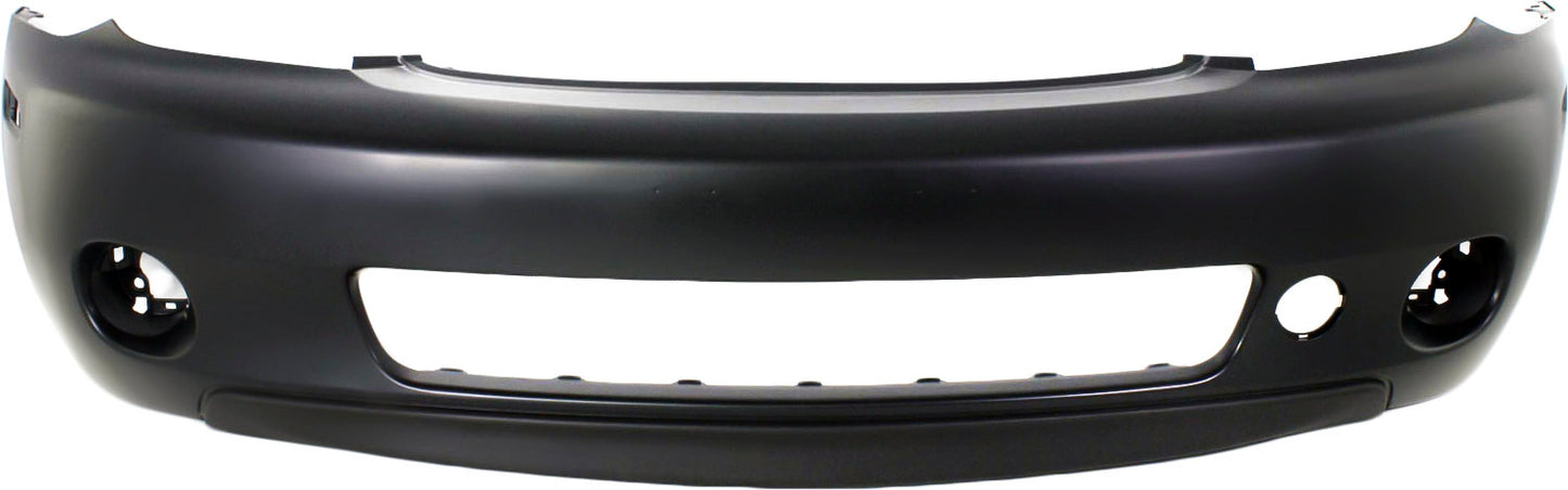 Front Primed Bumper Cover, With Holes For Side Marker And Spoiler