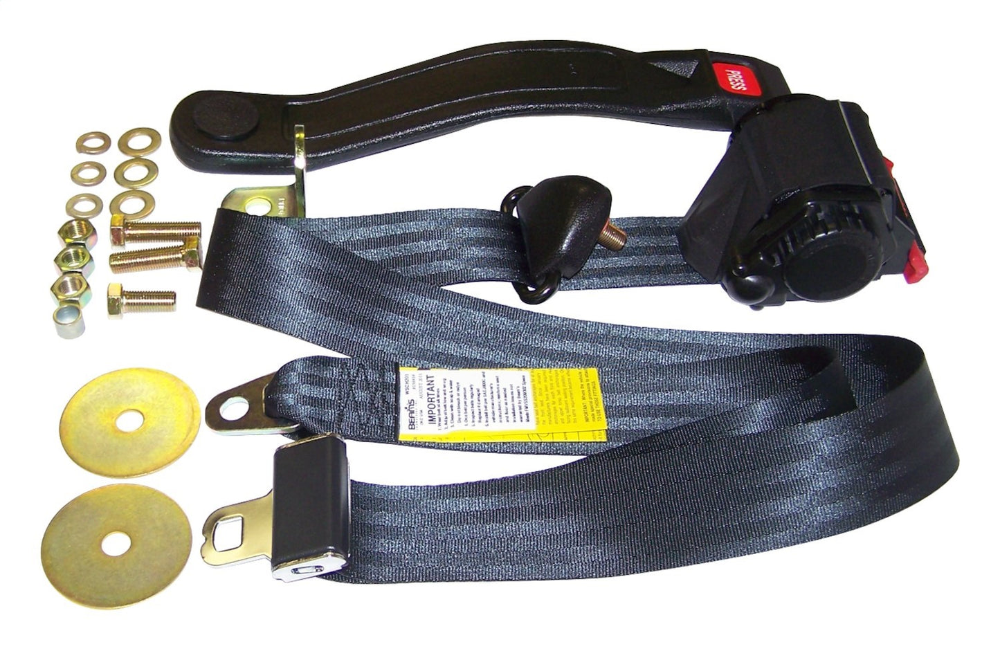 BELT3B Ремень безопасности, 3-точечный, черный