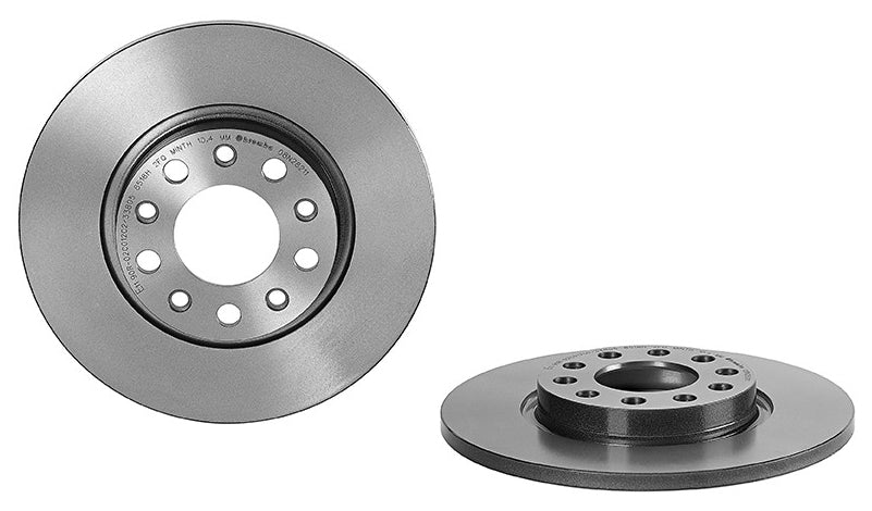 08.N282.11 Rear Brake Disc, Plain Surface, Solid, 5 Lugs, 278 mm, Premium UV Coated Series