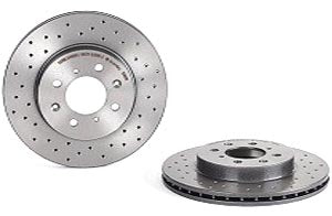 09.5509.1X Передний тормозной диск со стороны водителя или пассажира, перфорированный, вентилируемый, 4 болта, 262 мм, серия Xtra