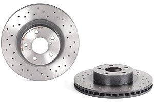09.5674.2X Front, Driver or Passenger Side Brake Disc, Cross-Drilled, Vented, 5 Lugs, 276 mm, Xtra Series