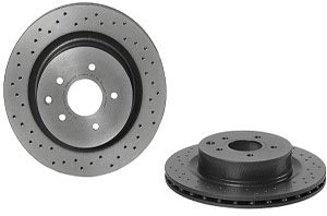 09.7356.2X Rear Brake Disc, Cross-Drilled, Vented, 5 Lugs, 322 mm, 3.5L, 6Cyl, Xtra Series