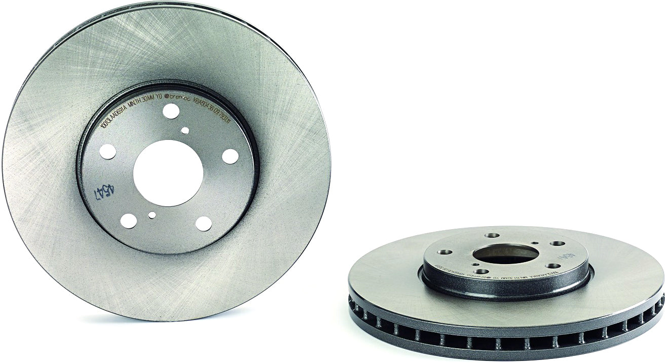 09.7931.11 Front, Driver or Passenger Side Brake Disc, Plain Surface, Vented, 5 Lugs, 296 mm, Premium UV Coated Series