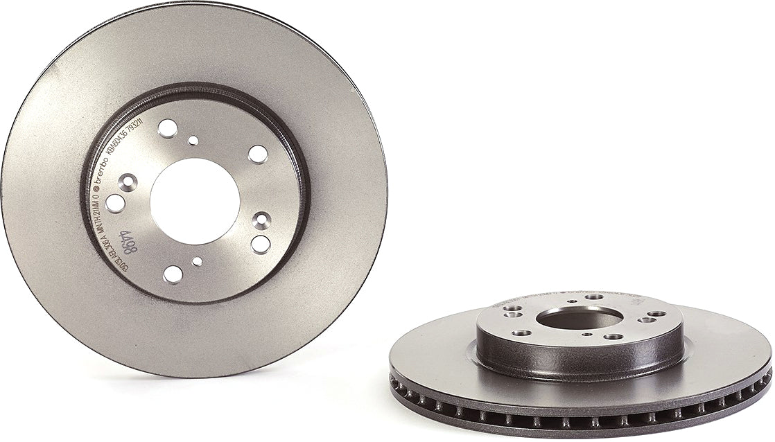 09.7932.11 Front, Driver or Passenger Side Brake Disc, Plain Surface, Vented, 5 Lugs, 282 mm, Premium UV Coated Series