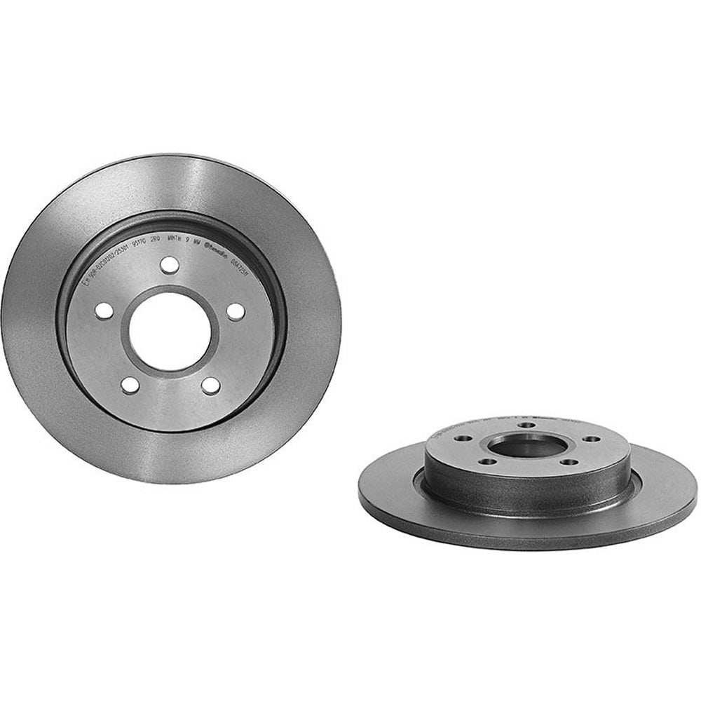 09.8980.11 Front Brake Disc, Plain Surface, Vented, 5 Lugs, OE Replacement Series
