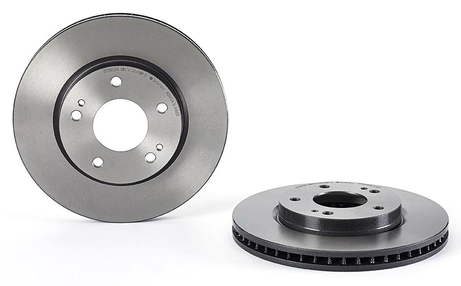 09.A148.11 Front, Driver or Passenger Side Brake Disc, Plain Surface, Vented, 5 Lugs, 276 mm, Premium UV Coated Series