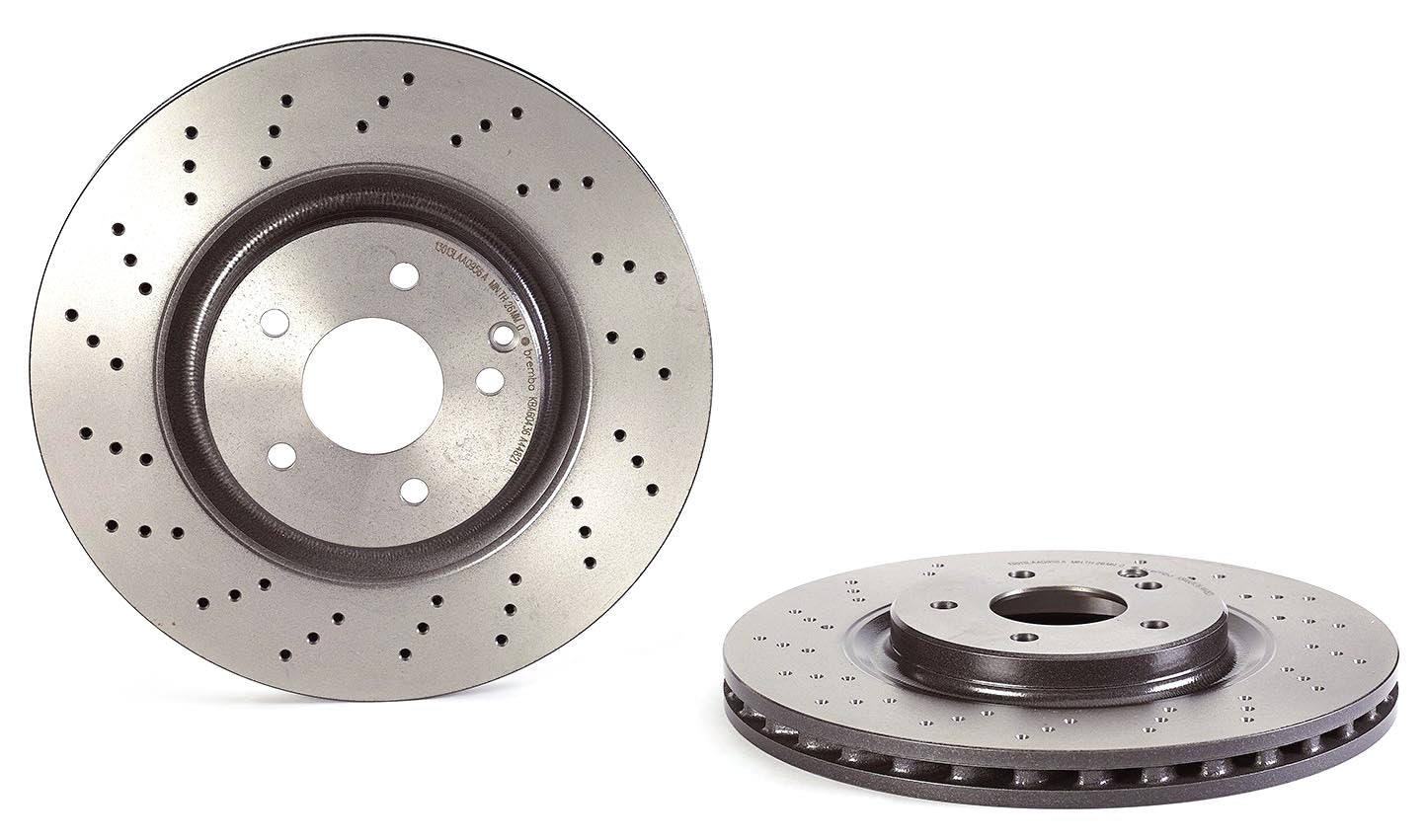 09.A448.21 Front Brake Disc, Cross-Drilled, Vented, 5 Lugs, 330 mm, Premium UV Coated Series