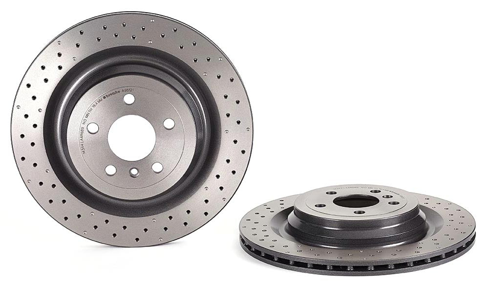 09.A961.21 Задний тормозной диск, перфорированный, вентилируемый, 5 болтов, 345 мм, 4,7 л, 8 цилиндров, Premium UV-покрытие