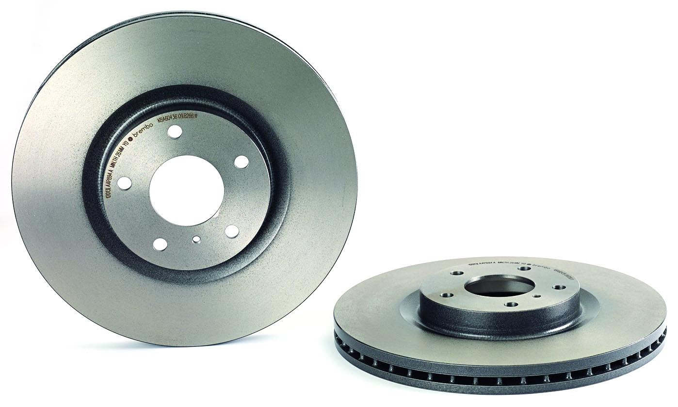 09.B266.11 Front, Driver or Passenger Side Brake Disc, Plain Surface, Vented, 5 Lugs, 320 mm, Premium UV Coated Series