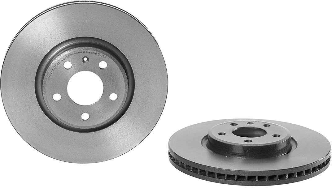 09.B972.11 Front Brake Disc, Plain Surface, Vented, 5 Lugs, 320 mm, Premium UV Coated Series