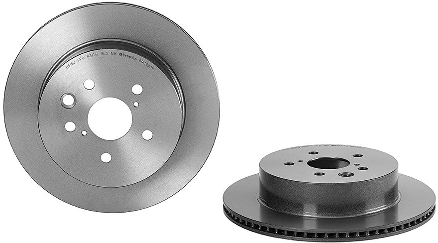 09.C930.11 Rear Brake Disc, Plain Surface, Vented, 5 Lugs, 310 mm, Premium UV Coated Series