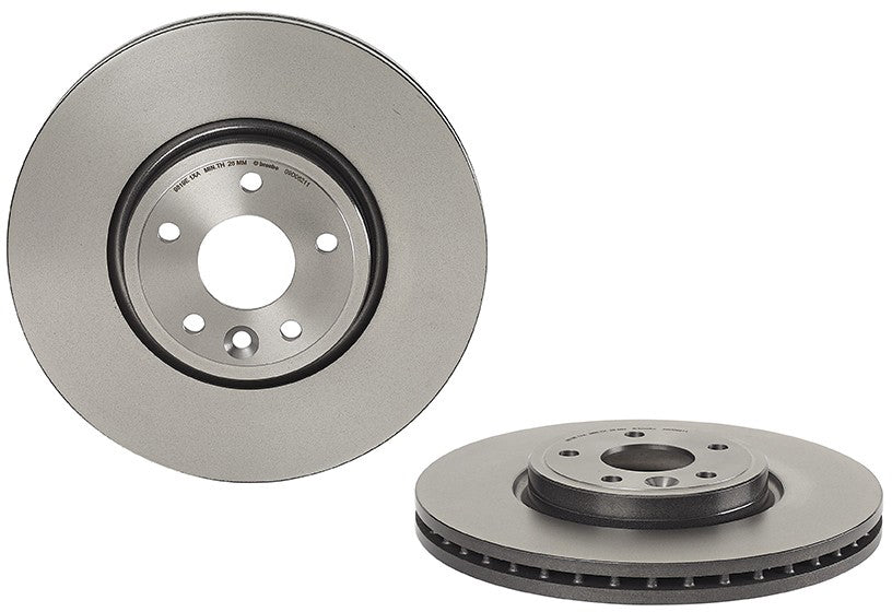 09.D062.11 Front Brake Disc, Plain Surface, Vented, 5 Lugs, 316 mm, Premium UV Coated Series