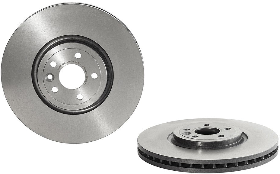 09.D064.21 Front, Driver or Passenger Side Brake Disc, Plain Surface, Vented, 5 Lugs, 350 mm, Premium UV Coated Series