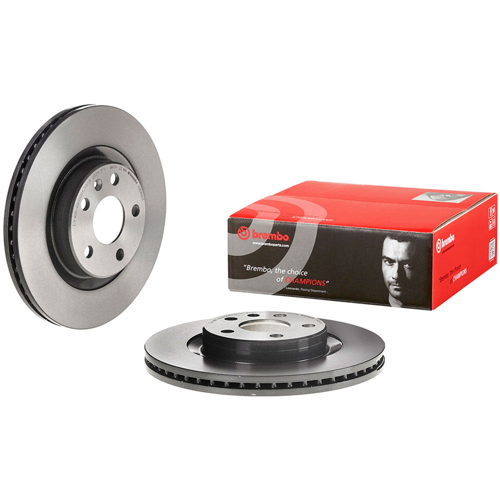 09.D892.11 Front Brake Disc, Plain Surface, Vented, 5 Lugs, 2.0L, 4Cyl, OE Replacement Series