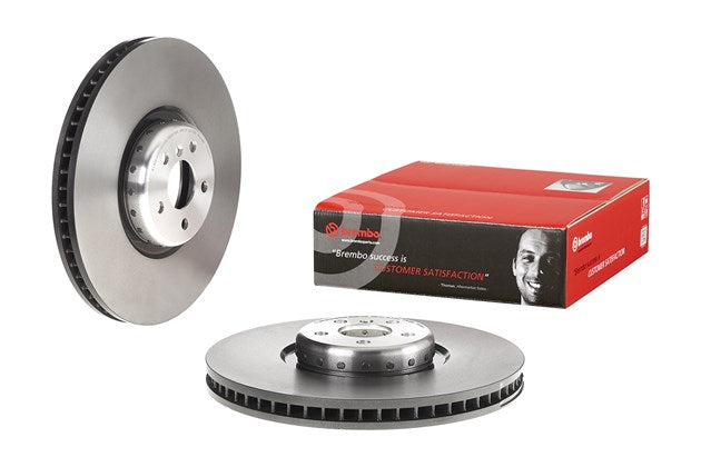 09.D898.13 Front, Passenger Side Brake Disc, Plain Surface, Vented, 5 Lugs, 395 mm, Premium UV Coated Series