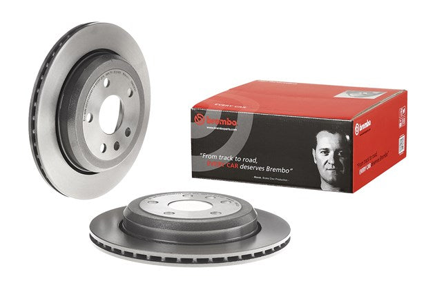 09.N235.21 Rear Brake Disc, Plain Surface, Vented, 6 Lugs, 330 mm, Premium UV Coated Series