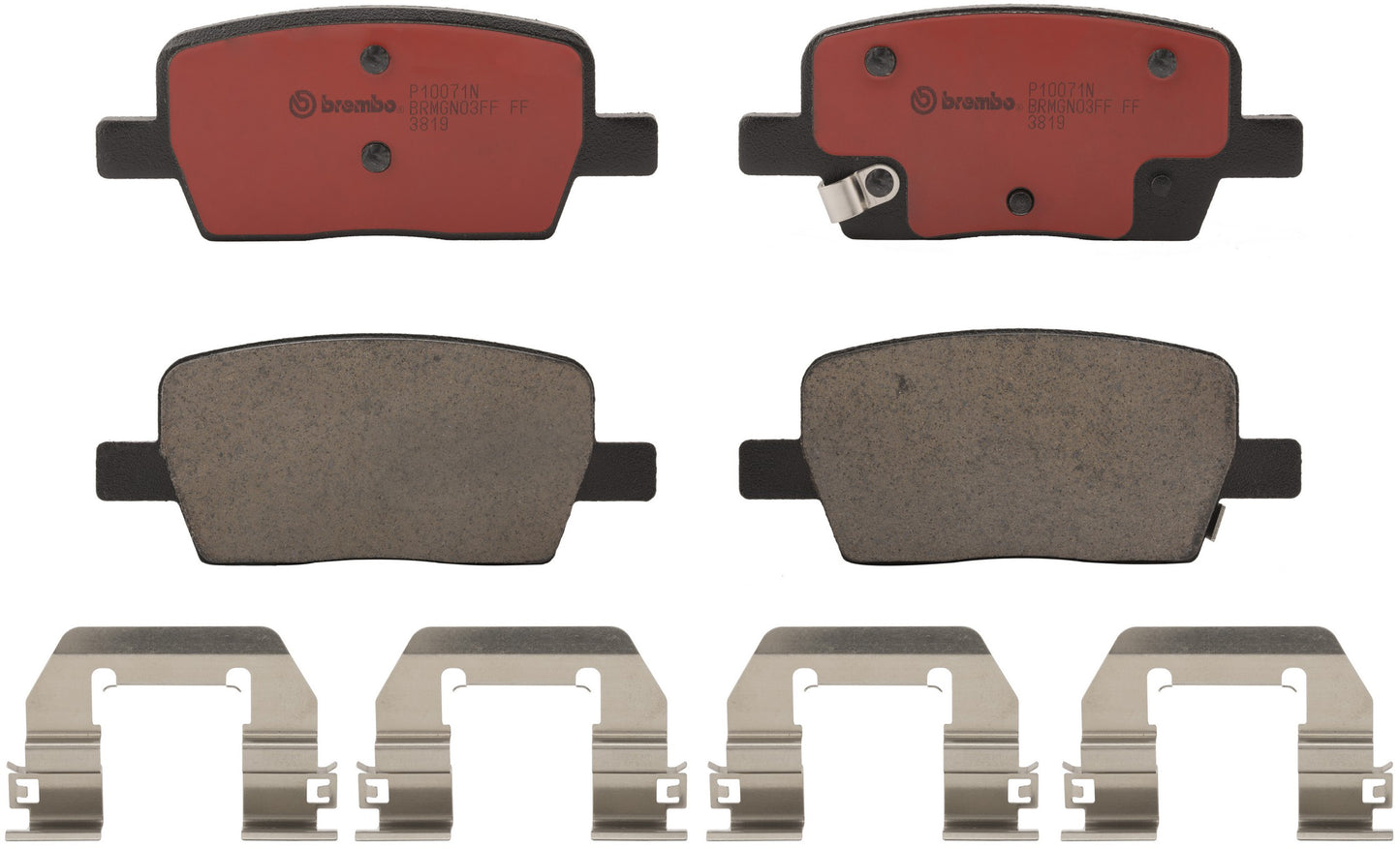 Комплект задних керамических тормозных колодок серии NAO P10071N