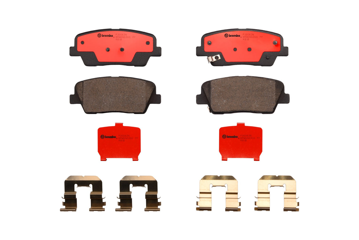 Комплект задних керамических тормозных колодок серии NAO P30063N