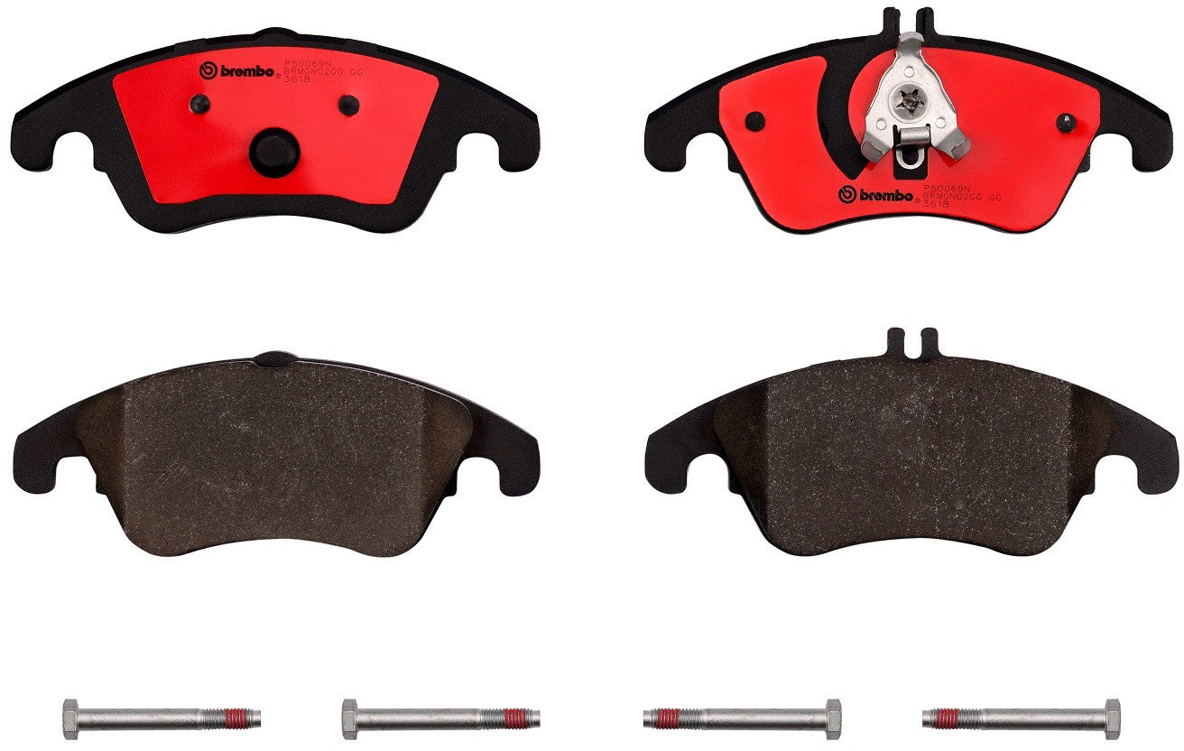 Комплект передних керамических тормозных колодок серии NAO P50069N