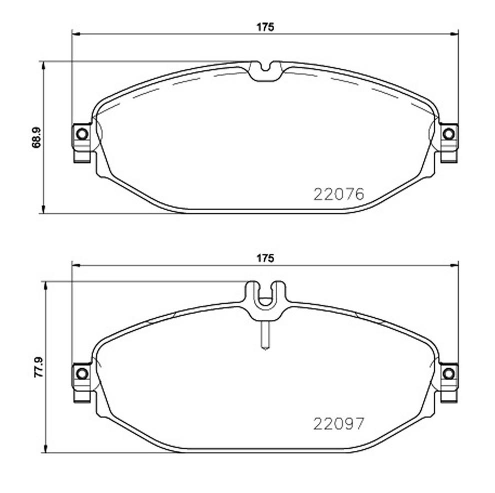 P50124 Front Low-Met Series Low-Metallic Brake Pad Set