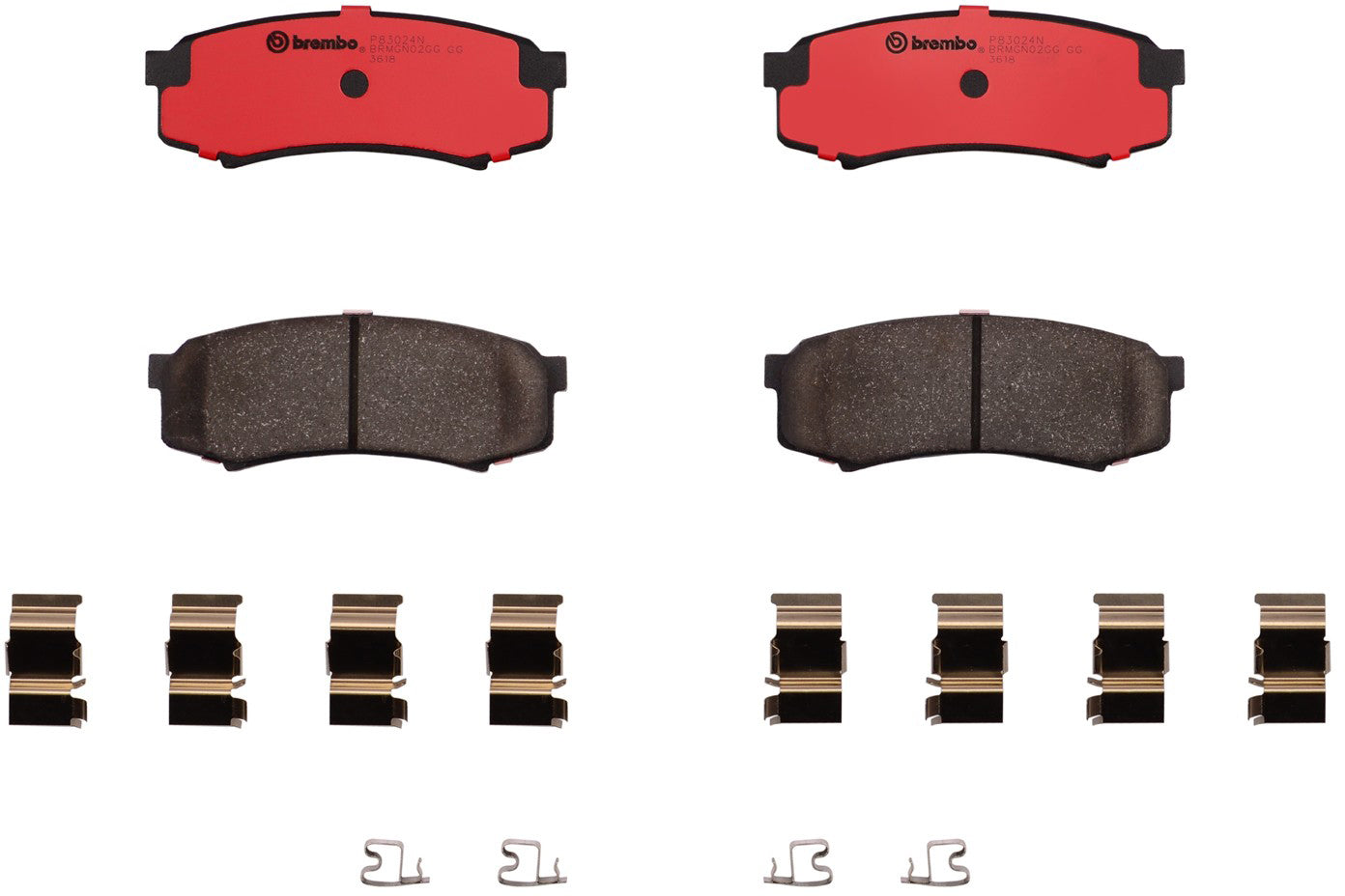 P83024N Rear NAO Series Ceramic Brake Pad Set