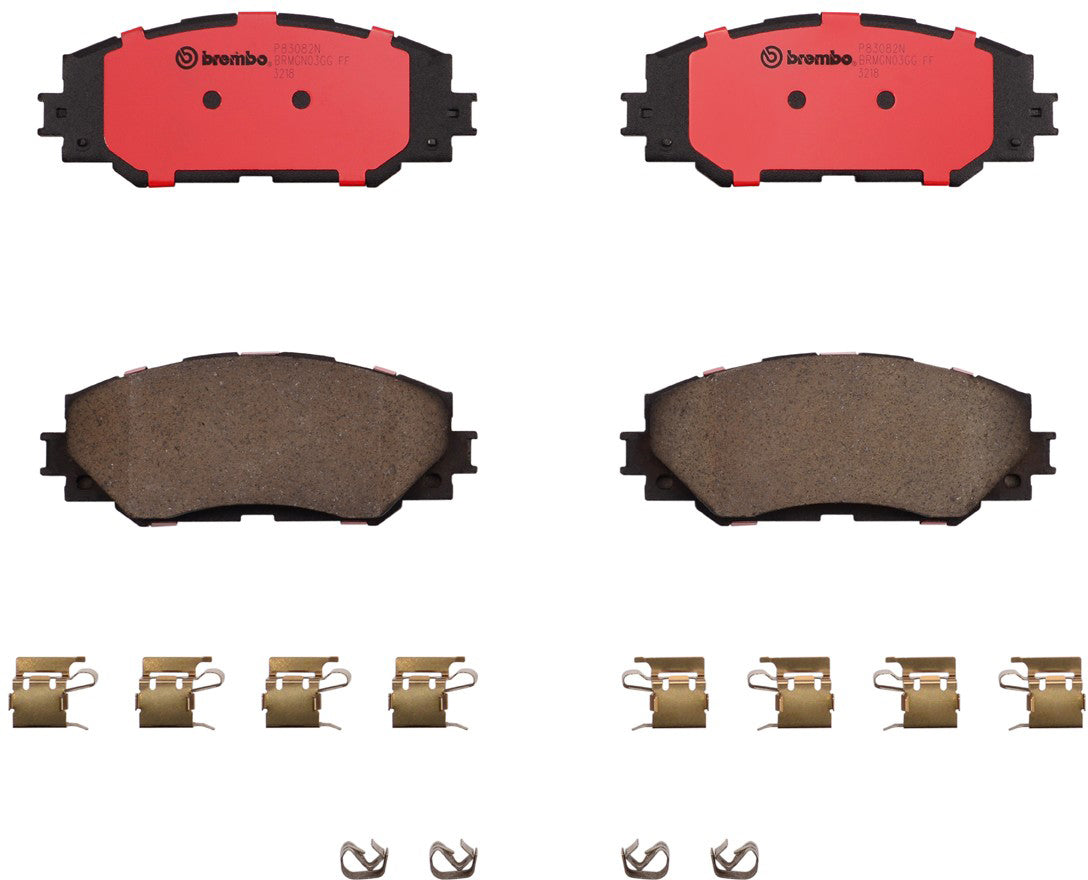 Комплект передних керамических тормозных колодок серии NAO P83082N