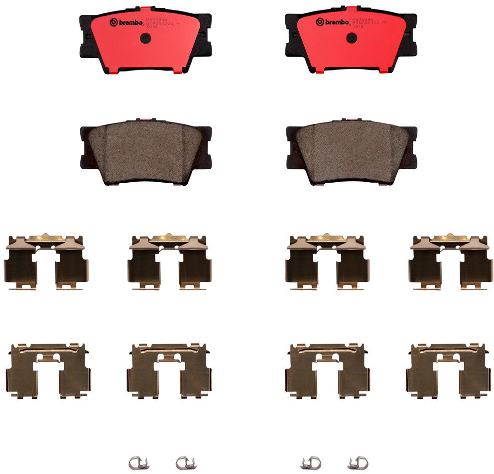 Комплект задних керамических тормозных колодок серии NAO P83089N