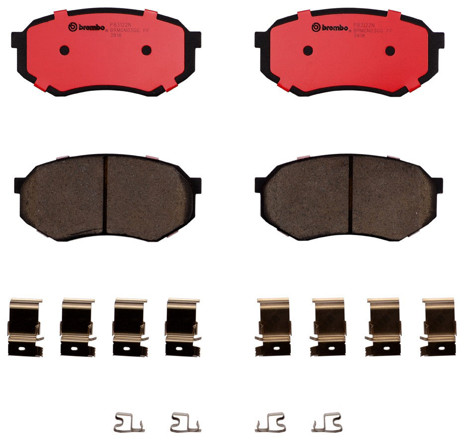 Комплект передних керамических тормозных колодок серии NAO P83122N