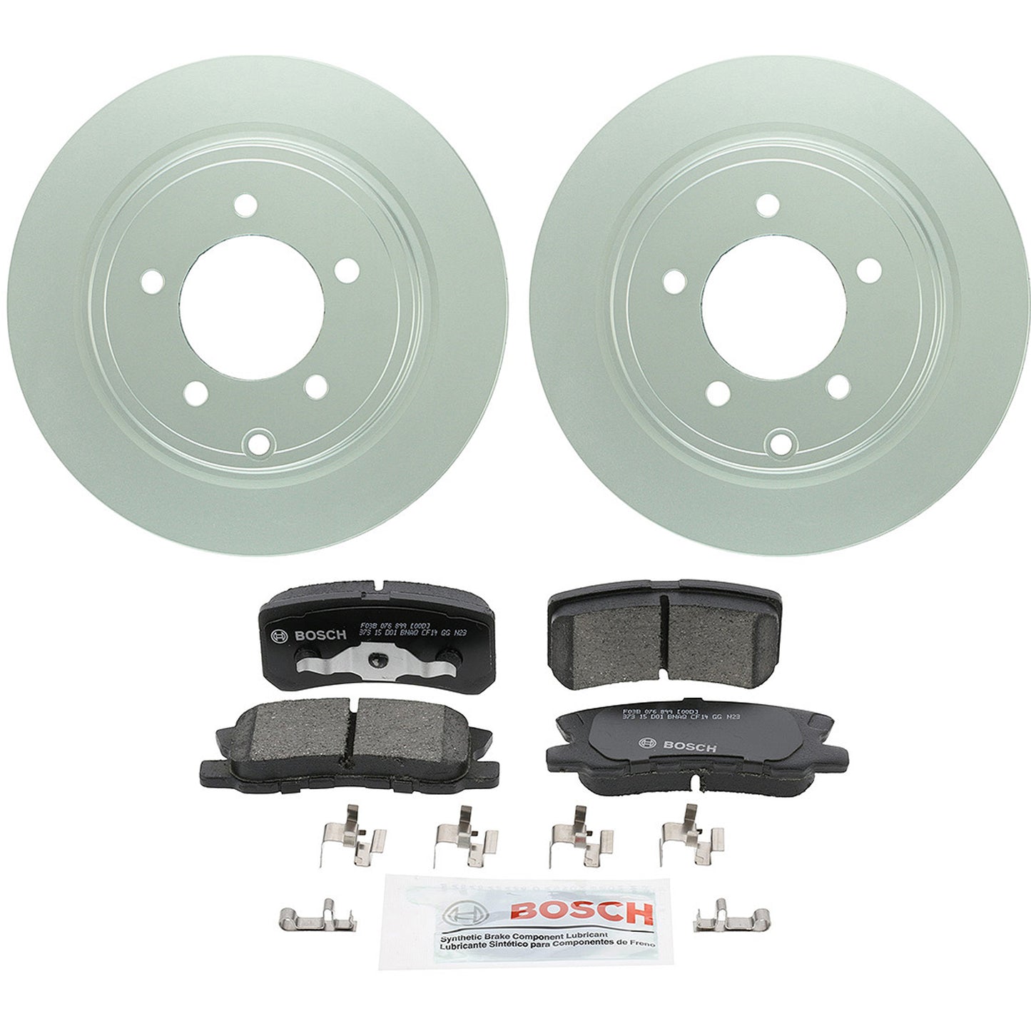 C868161486 Комплект из 2 задних тормозных дисков и колодок, серия QuietCast 302 мм, включает в себя (1) комплект тормозных колодок и (2) тормозных диска