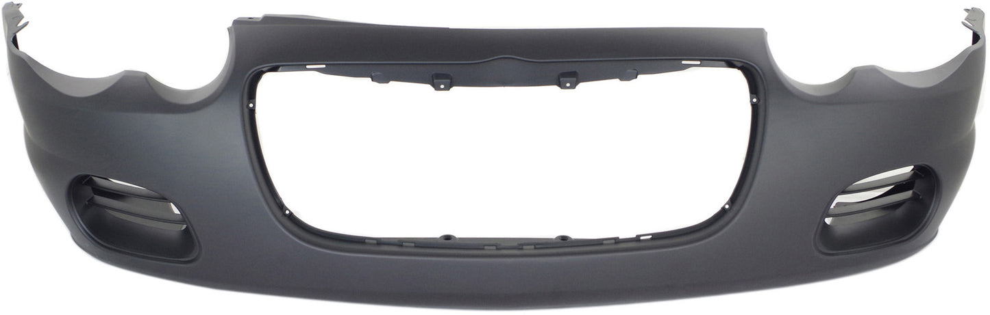 Front Primed Bumper Cover, Convertible, Without Fog Light Holes