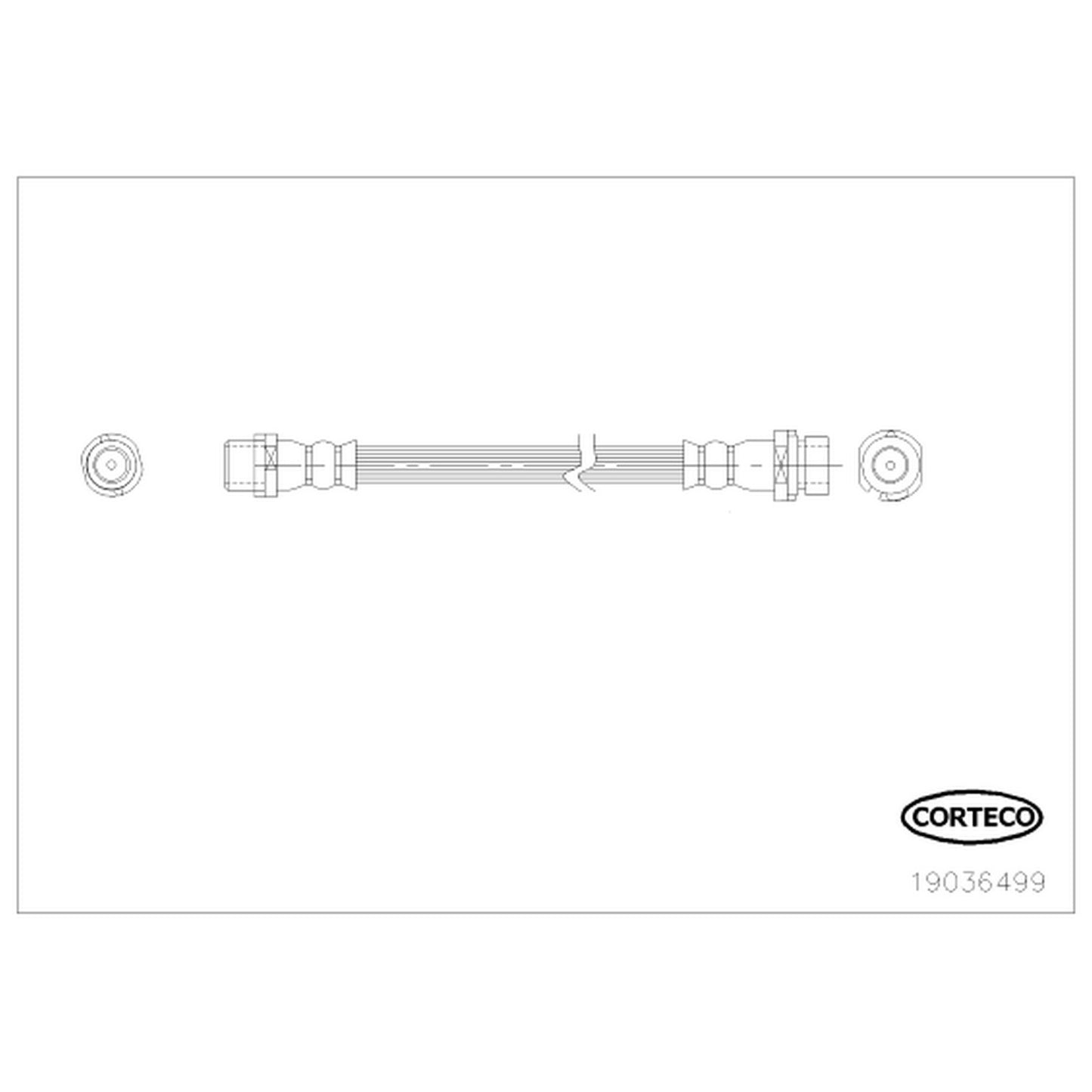 19036499 Rear, Passenger Side, Inner Brake Line