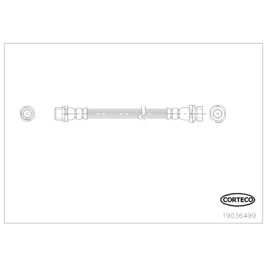 19036499 Rear, Passenger Side, Inner Brake Line
