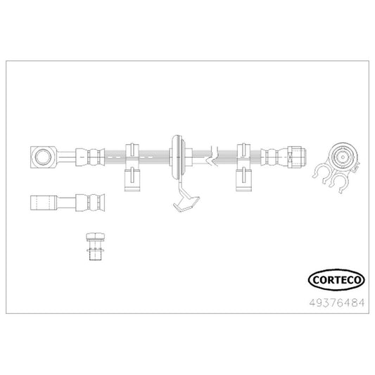 49376484 Front, Passenger Side OE Replacement Series Brake Line