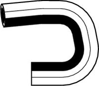 19832 Heater Hose - Black, Rubber, Direct Fit, Sold individually