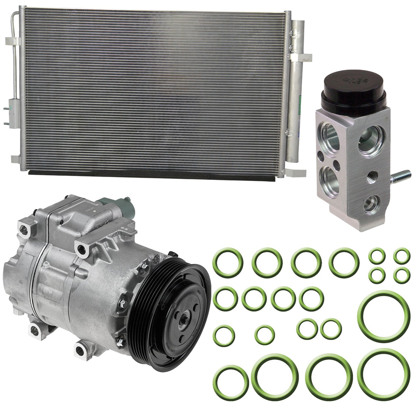 9642512A Компрессор кондиционера, с муфтой, 6-канавочный шкив, 2,4 л, 4 цилиндра