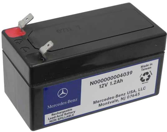 Genuine Mercedes Benz Auxiliary Battery 12V 1.2AH - Replaces OE Number 000000-004039