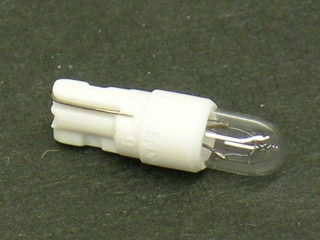 1608 Bulb (12V-1.2W) Clear with White Socket Base for Dashboard Instruments - Replaces OE Number 002-544-02-94
