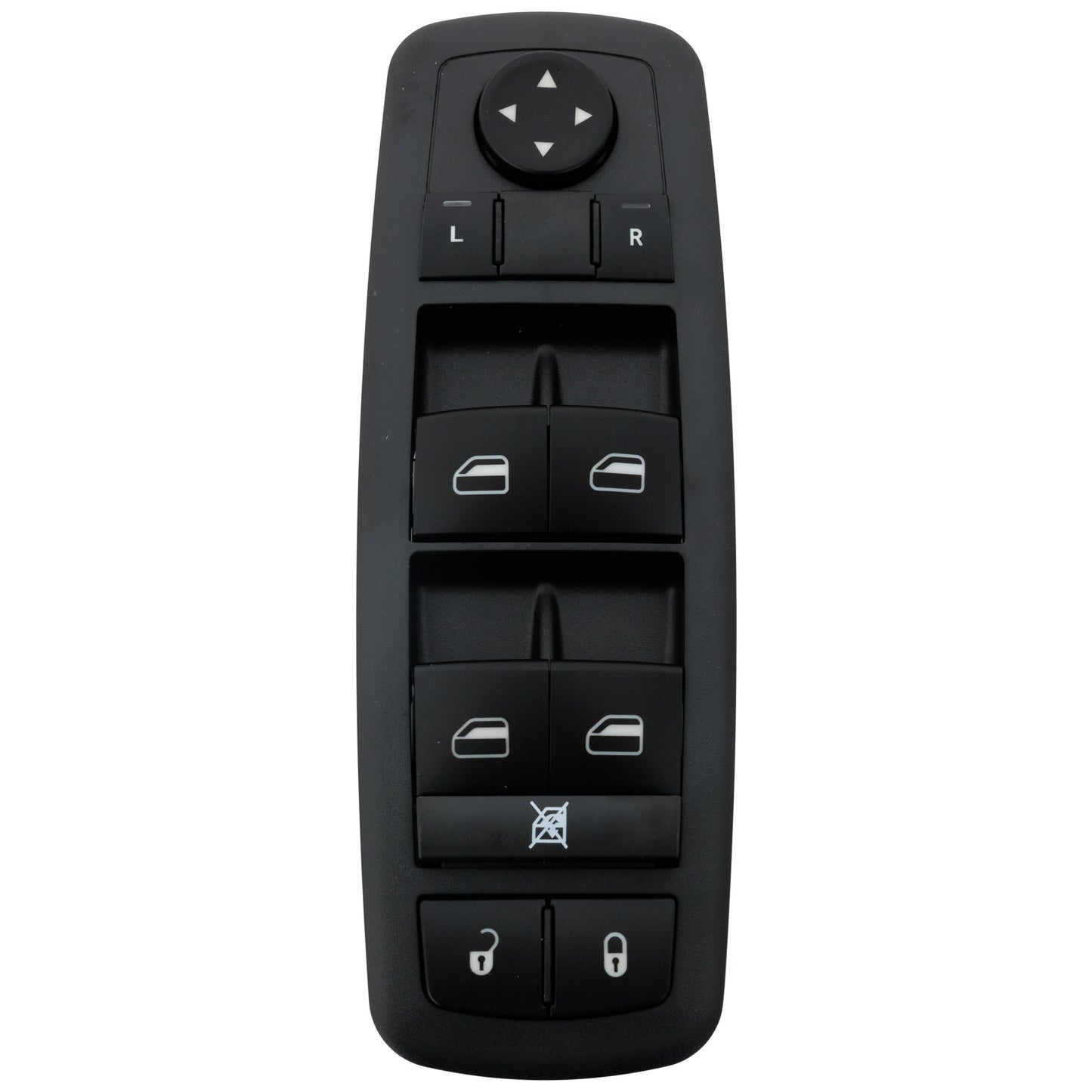 Front, Driver Side Window Switch, Black, 9 Buttons