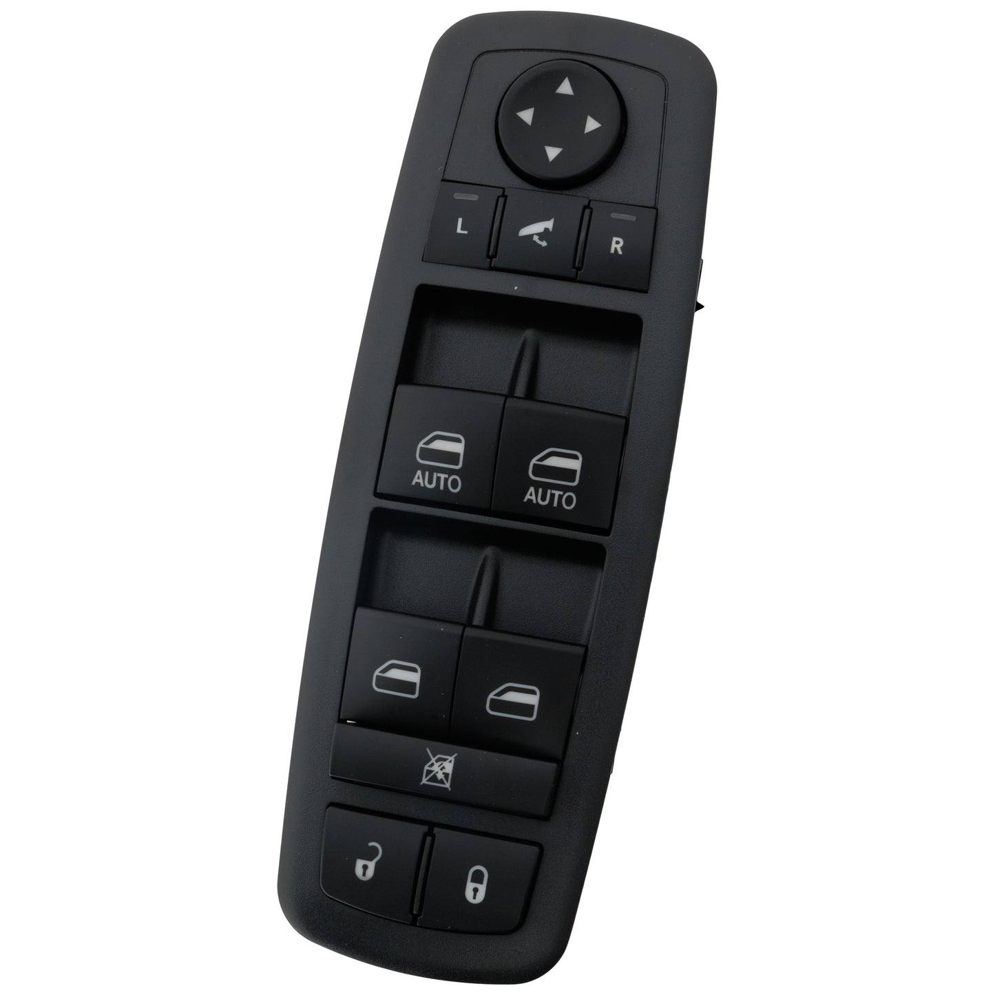 Front, Driver Side Window Switch, Black, with Power Folding Mirrors