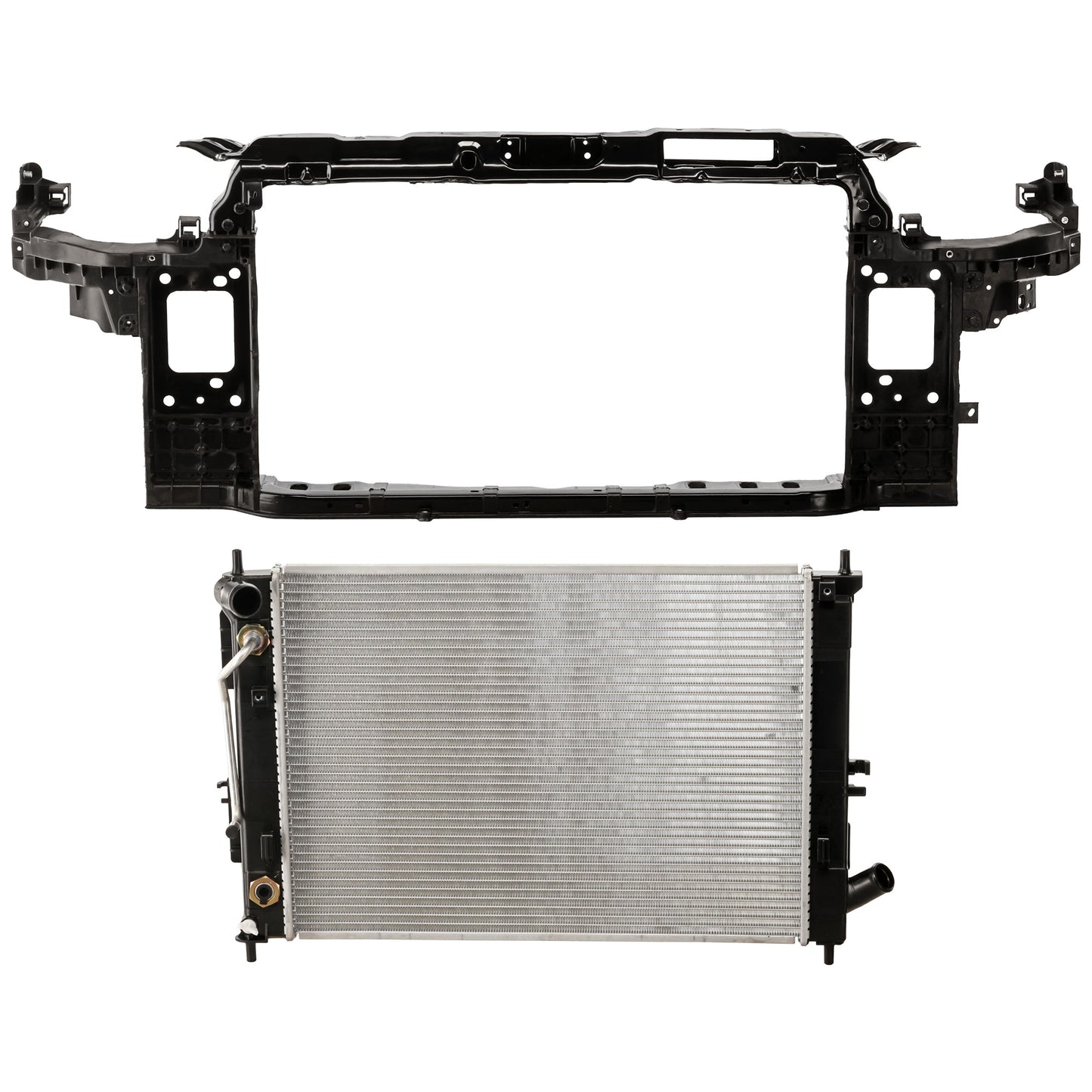 2-Piece Kit Radiator, Includes (1) Radiator Support and (1) Radiator