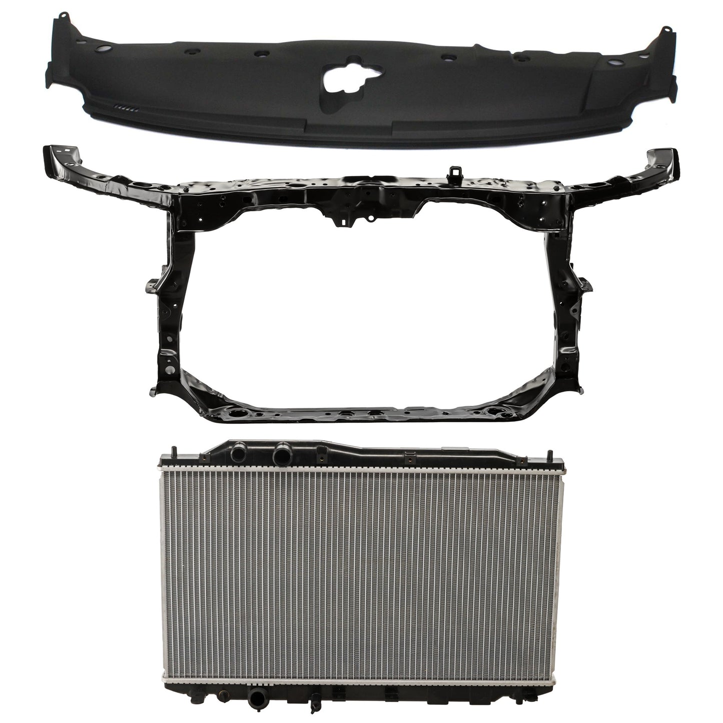 Комплект радиатора из 3 частей, 2-дверный, купе, для моделей с усиленным охлаждением, 4 цилиндра, 2,0 л, включает в себя (1) радиатор, (1) опору радиатора и (1) крышку опоры радиатора