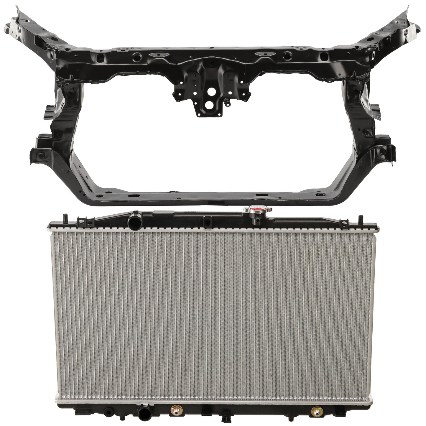 2-Piece Kit Radiator, 2.4L, 4Cyl, Includes (1) Radiator Support and (1) Radiator