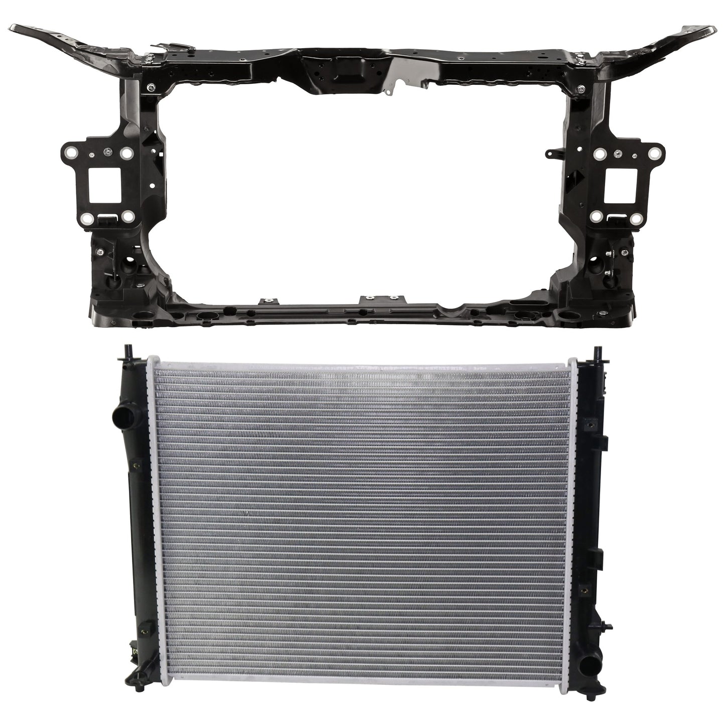 2-Piece Kit Radiator, 2.0L, 4Cyl, Includes (1) Radiator Support and (1) Radiator