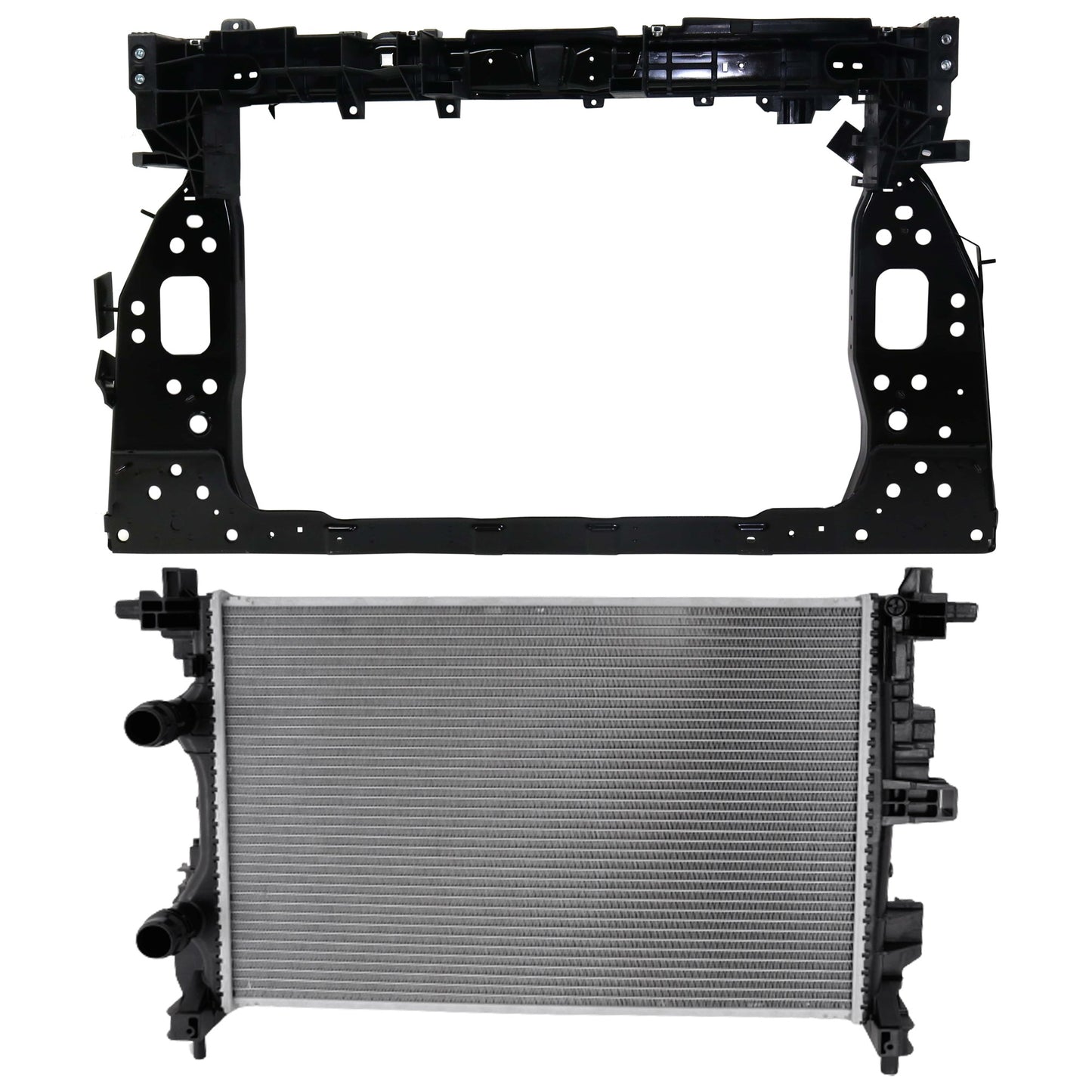 2-Piece Kit Radiator, Includes (1) Radiator Support and (1) Radiator