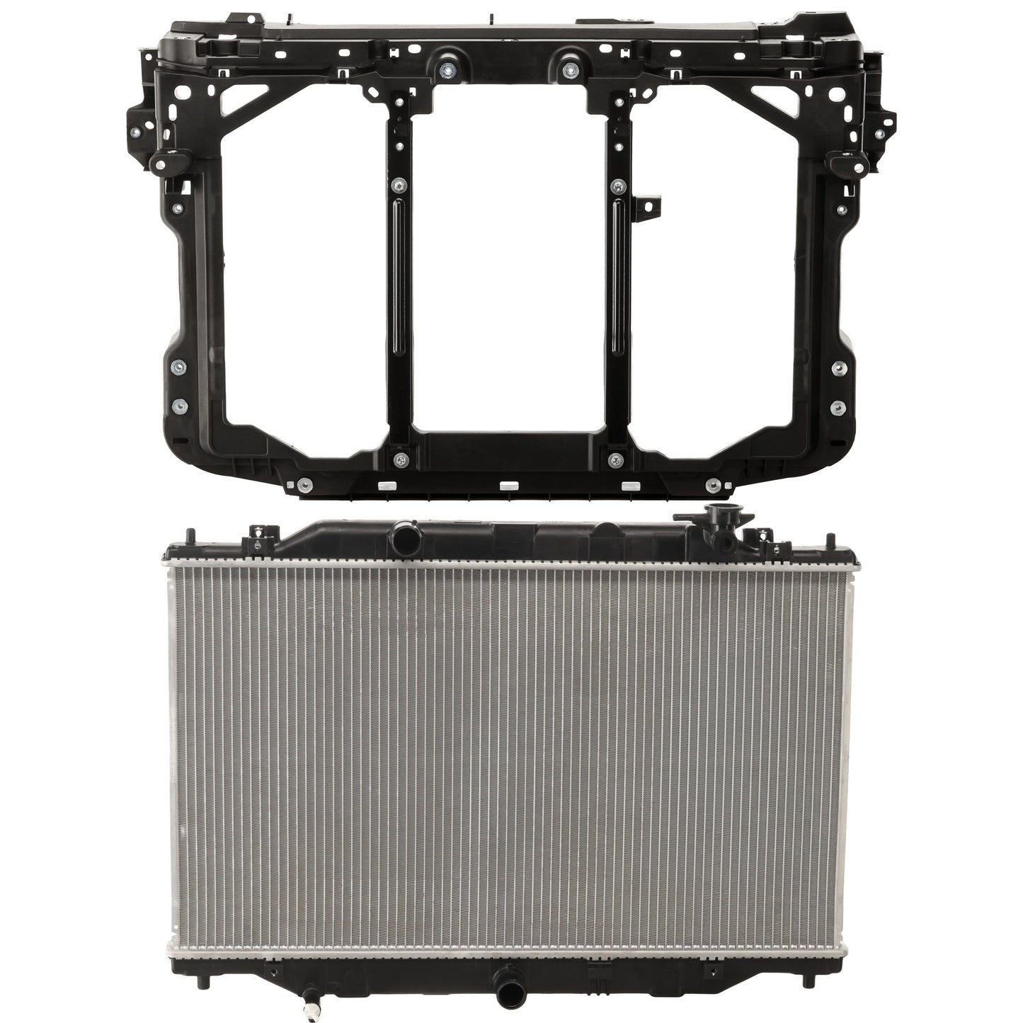 2-Piece Kit Radiator, 2.5L, 4Cyl, Includes (1) Radiator Support and (1) Radiator
