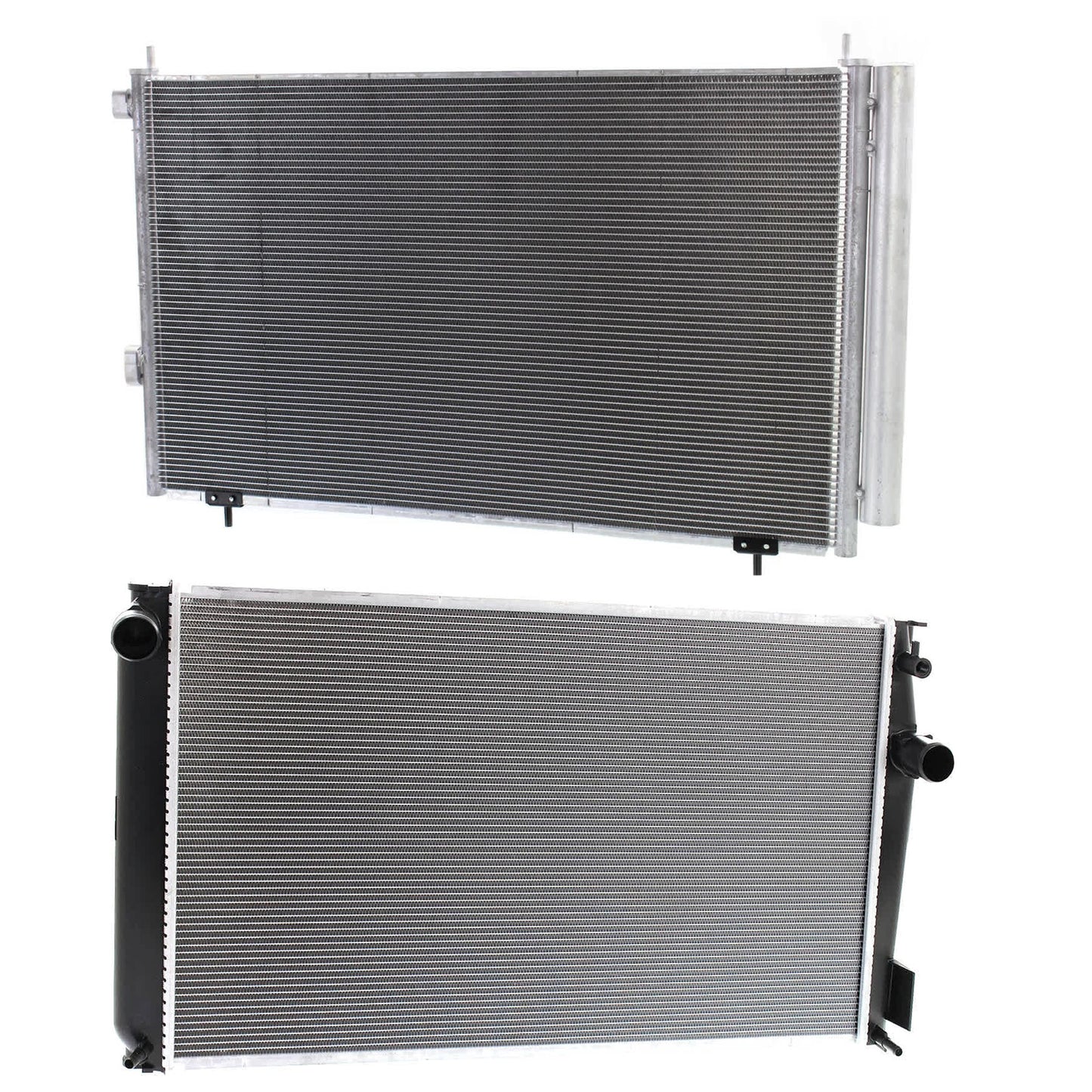 2-Piece Kit Radiator, Includes (1) A/C Condenser and (1) Radiator