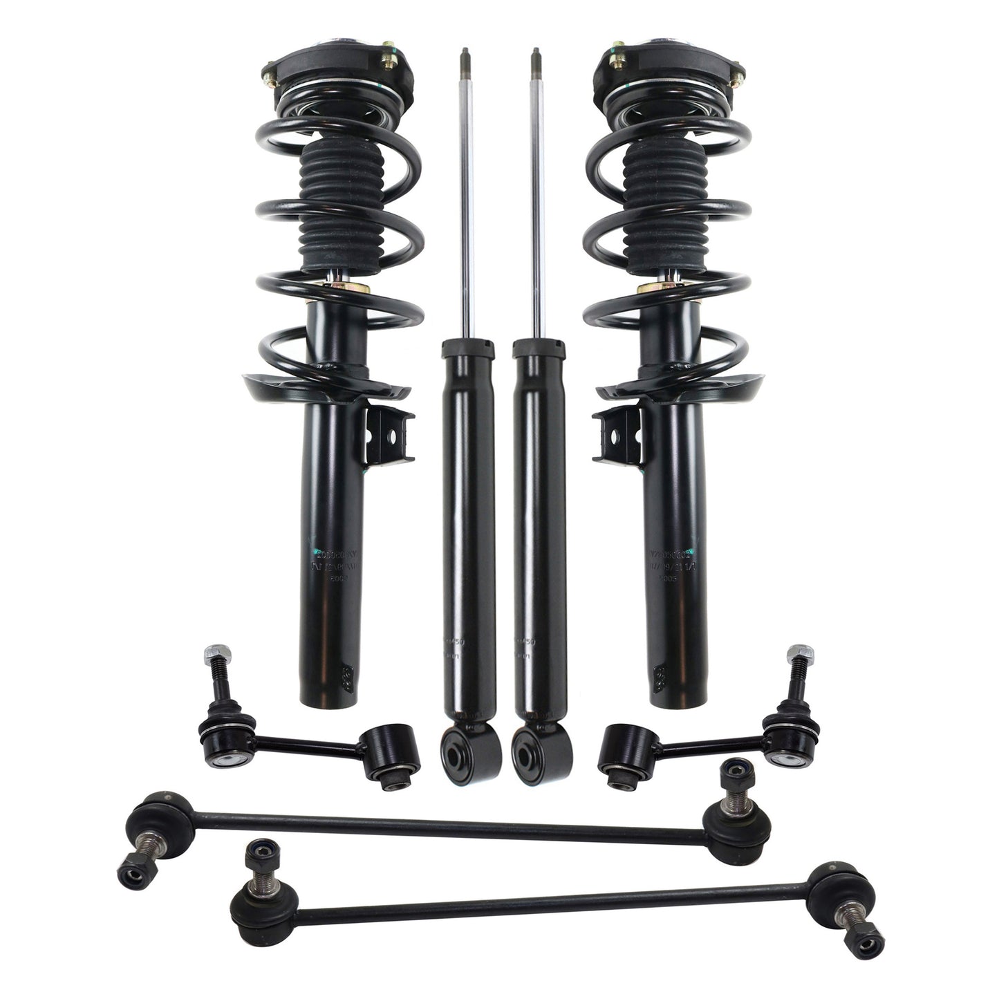 8-Piece Kit Front and Rear, Driver and Passenger Side Suspension Kit, Includes (4) Sway Bar Link and (4) Shock Absorber and Strut Assembly