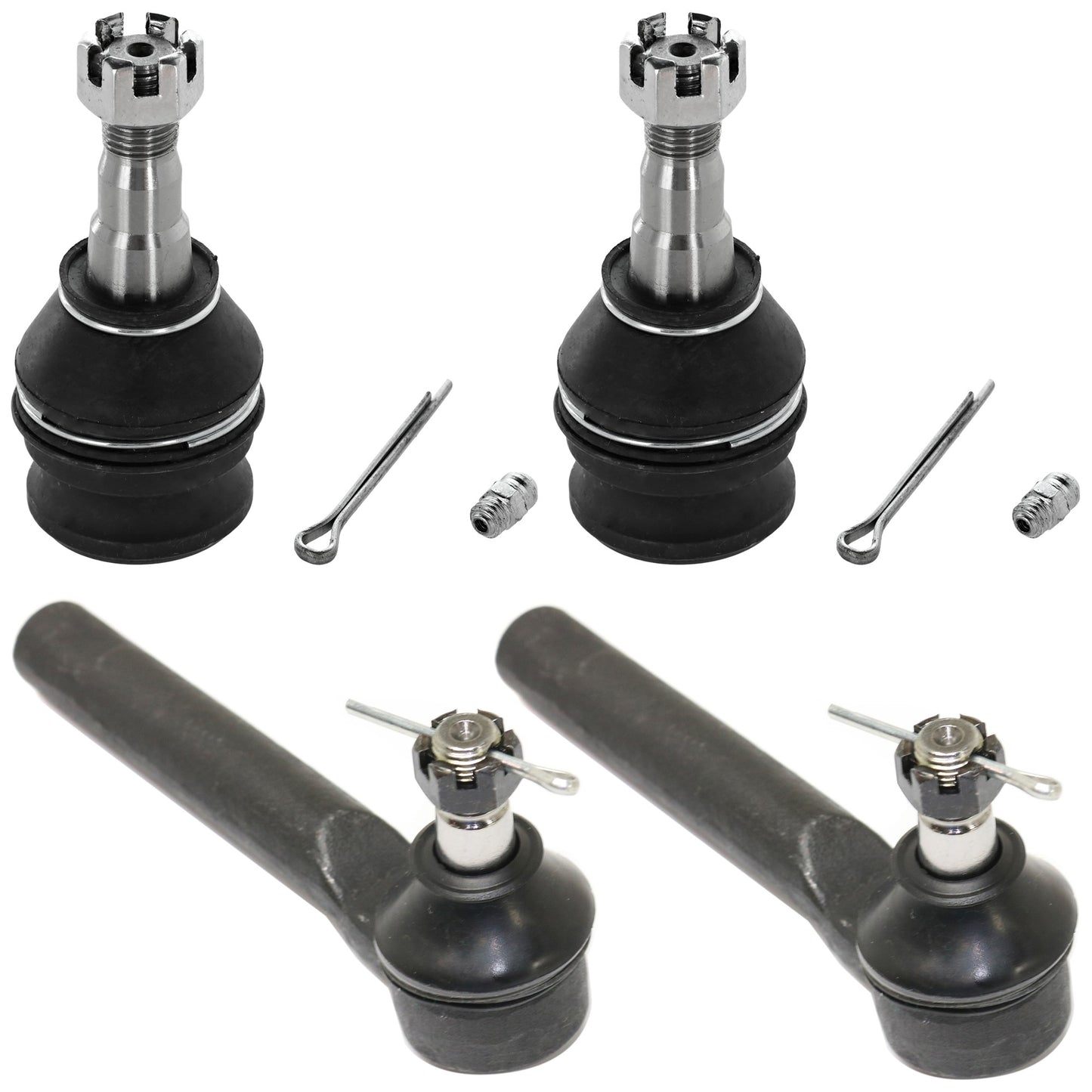 4-Piece Kit Front Suspension Kit, Includes (2) Tie Rod End and (2) Ball Joint